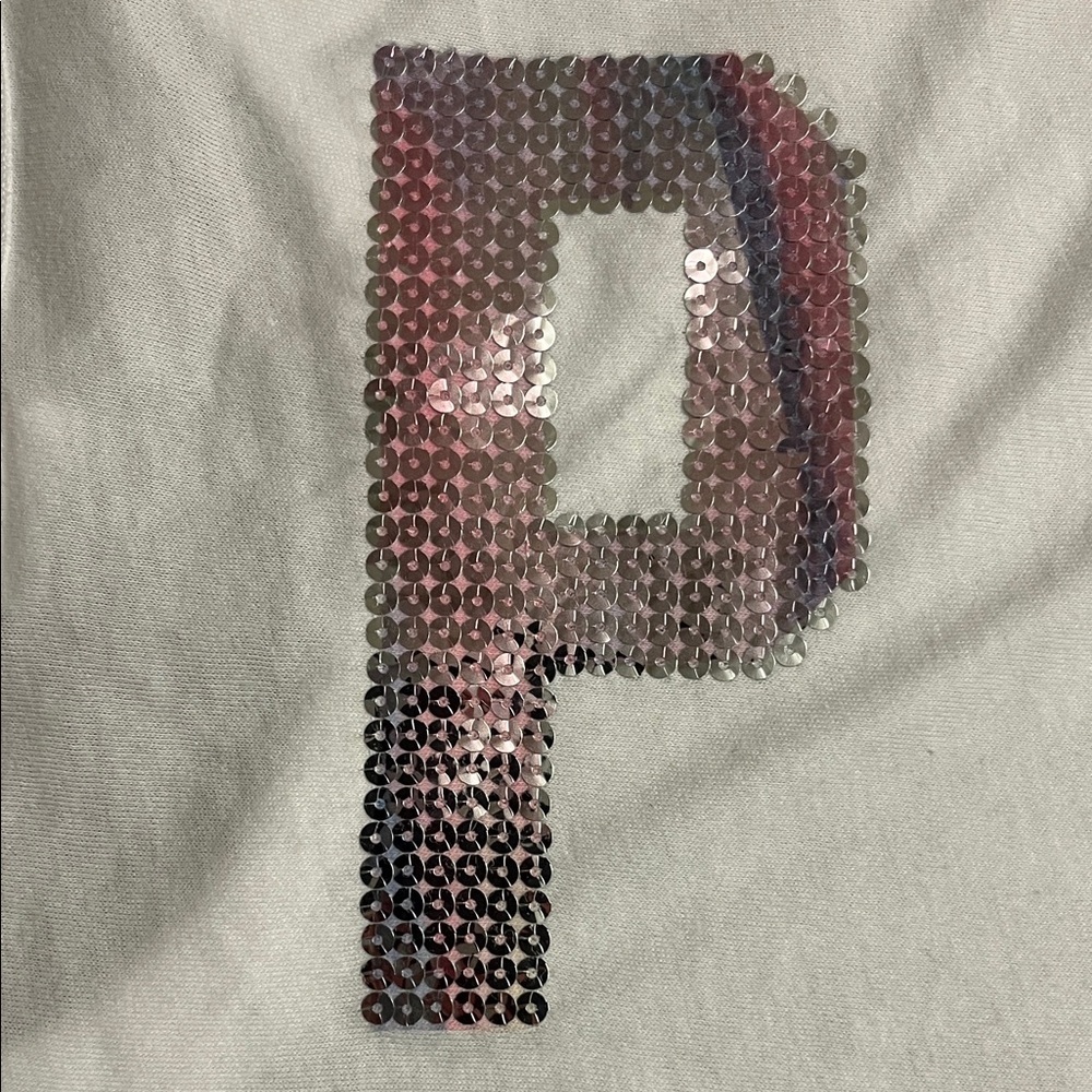 Victoria’s Secret  PINK Vintage Bling Tee Size Lg Irredescent Letters NWOT - Picture 10 of 14